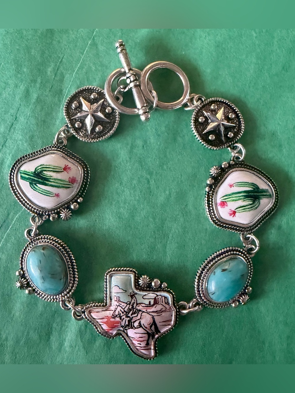Country Western Retro Vintage Style Charm Bracelet 🌵